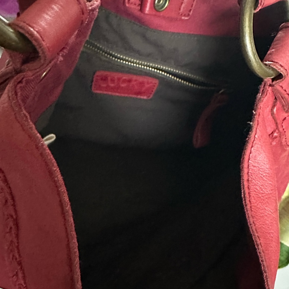 Lucky Brand Burgundy Hobo Bag - Picture 8 of 11